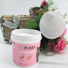 Purry מגבונים לעיניים לחתולים - 100 יחידות