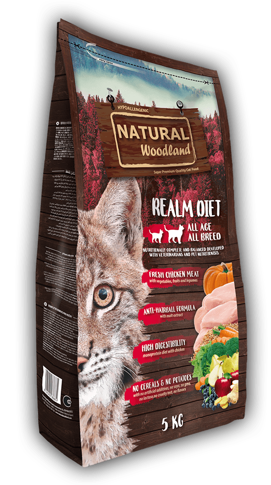 Natural Woodland Realm Diet - תזונה טבעית לחתולים | מזון יבש